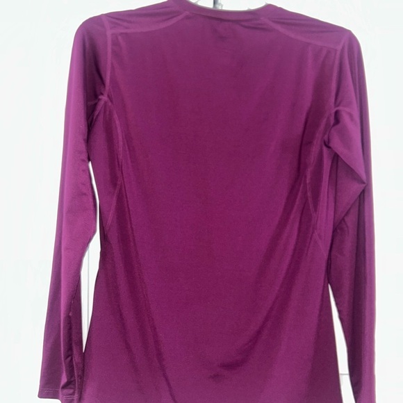 Nike Pro V Neck Purple Compression Workout Top Medium - Picture 2 of 4